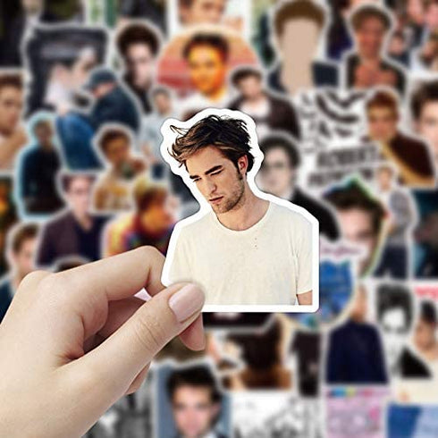 The Twilight Saga Stickers for Hydro Flask, 50pcs Waterproof Vinyl Decal for Laptop Water Bottle Phone Skateboard Bike (Robert Pattinson)