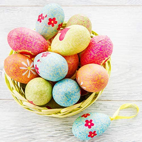 DomeStar Wooden Fake Chicken Eggs, 6PCS 2.5" Unpainted Faux Wood Eggs for Encouraging Hens to Lay Eggs