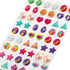 AUGSUN 240 Piece Sticker Earrings 3D Gems Sticker Girls Sticker Earrings Self-Adhesive Glitter Craft Crystal Stickers