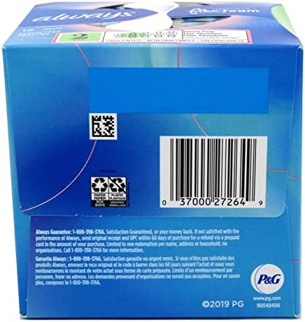 Always Pads Size 2 Infinity With Flex Foam 16 Count Heavy Flow (2 Pack)