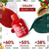 Gellen Christmas Gel Nail Polish Set - 4 Colors Forest Green, Flame Red, Sparkle Gold, Snow White, Popular Gel Nail Art Colors Home Manicure Kit, Color Nail Polish Kit