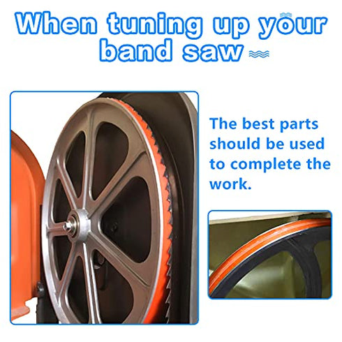 Urethane Band Saw Tires 14" x 1" x .095" Compatible with Bandsaws Wheels Including Jet Grizzly & Powermatic for Woodworking Projects ( No Adhesive Needed) - 2 Pack