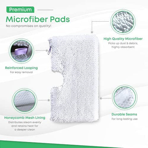 Mop Pads Compatible with Shark Steam Pocket Mop Professional Fit Series S3500 S2901 S2902 S3455K S3501 S3550 S3601 S3801 S3901 S4601 S4701 SE450 - Replacement Microfiber Cloth Head Covers 4 Pack ®