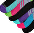 Fruit of the Loom Girls' Little Cushion Low Cut with Arch Support 6 Pack Sock, black Assorted Shoe Size: 10.5-4 (Medium)