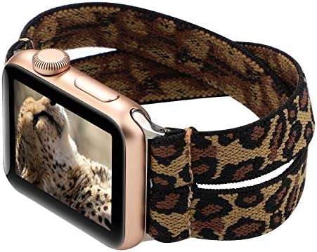 YOSWAN Stretchy Loop Strap Compatible for Apple Watch Band 41mm 40mm 38mm iWatch Series SE/7/6/5/4/3/2/1 Stretch Elastics Wristbelt