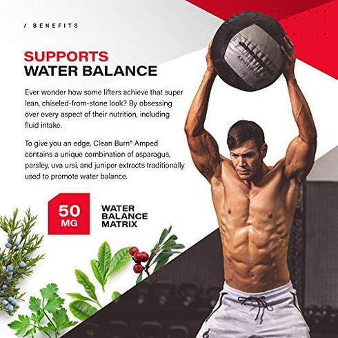 Kaged Muscle Clean Burn Amped Extreme Thermogenic for Men & Women, Weight Management Supplement with Organic Caffeine, 120 Veggie Caps