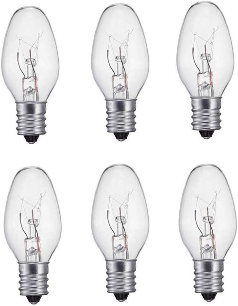 UI PRO TOOLS Night Light Bulb Replacement Clear Bulbs 120V - 6PC