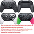 YoRHa Studded Silicone Transfer Print Cover Skin Case ONLY for Nitendo Official Switch Pro Controller x 1(Graffiti) with Pro Thumb Grips x 8