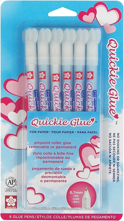 Sakura 58483 6-Piece Quickie Glue Pen Set