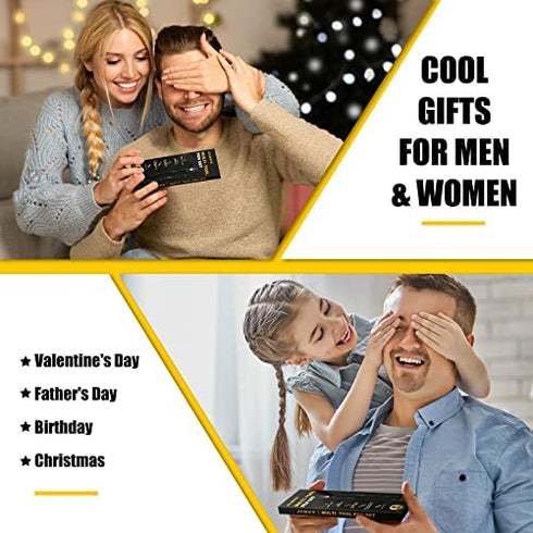 Stocking Stuffers Christmas Gifts for Men, Multitool Pen Set, Cool Gadgets Gifts for Dad Boyfriend Husband on Birthday, Fathers Day, Unique Multi Tool with LED, Stylus, Level, Screwdriver, Flathead