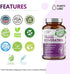 Purity Labs Pure Organic Trans-Resveratrol - Vegan Supplements for Heart, Skin, Hair, Nails - Anti Aging Antioxidant Supplement - 90 Capsules