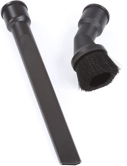WORKSHOP Wet/Dry Vacs Vacuum Accessories WS16012A Dual-Fit Crevice Tool/Dusting Brush Shop Vacuum Attachments For Use With Shop Vacuum 1-1/4 and 1-7/8-Inch Hose , Black