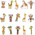 50 Pieces Cartoon Giraffe Stickers Vinyl Giraffe Decals Cute Giraffe Laptop Stickers Waterproof Decorative Stickers for Computer, Luggage, Guitar, Bottle, Refrigerator (Giraffe)