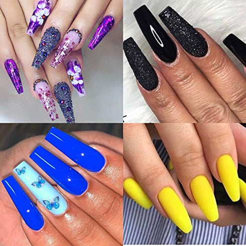 Dip Powder Nail Kit - 10 Dip Powder Colors Refill with Glow in The Dark Nail Dip Powder