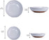 WANYA Set 2 White Ceramic Stoneware Hand-crafted Salad Bowl Set, Hand Made Porcelain, 5 Inch & 6 Inch Set of 2 (1 Pair)