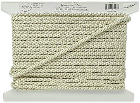 Expo International Rebekah 1/4" Twisted Cord Trim | Ivory| (20 Yard Cut)