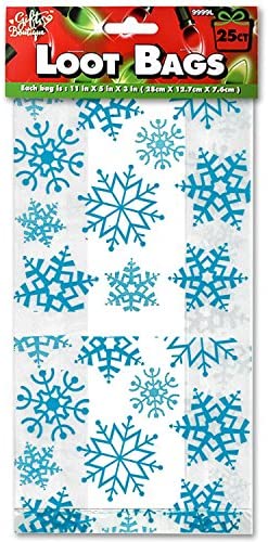 Christmas Gift Bags for Holiday Gifts - Cellophane Goodie Treat and Party Favor Bag with Twist Ties (150 Pack)