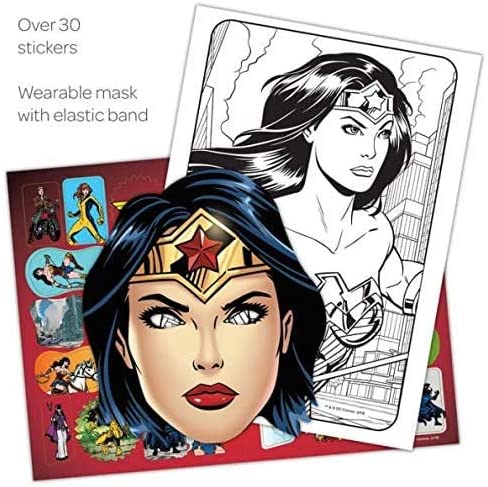 DC Shop Wonder Woman Coloring and Activity Super Set ~ 2 Wonder Woman Books with Super Hero Girls Stickers (Wonder Woman Party Pack)
