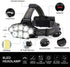 Headlamp Rechargeable, Briignite 8 LED Headlamp Flashlight, 6 Mode USB Rechargeable Headlamp, 5000LM Super Bright Head Light, Waterproof, 270°Wide Beam, Outdoor Hiking, Cycling, Fishing, Camping Gear