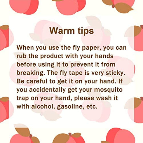 Dwcom 24 Pack Sticky Fly Paper Strips Fly Catcher, Fly Ribbon Tape Fruit Fly Traps Hanging Bug Mosquito Gnats Flies Indoor, Outdoor
