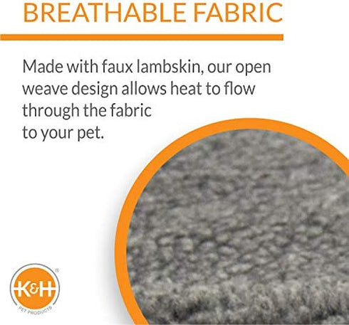 K&H Pet Products Small Animal Heated Pad Deluxe Replacement Cover (Heated Pad Sold Separately) Gray 9 X 12 Inches