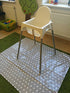 Baby Splat Mat High Chair Floor Mat Plastic Grey with White Dots Waterproof Large Stylish (Size 51"x 44")