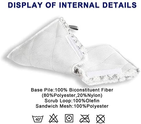 BIHARNT 2 Pack Replacement Steaming Mop Pads for Shark Steam Pocket Mop S3500 Series S3501 S3601 S3550 S3801 S3901 SE450 S3601D S3901D
