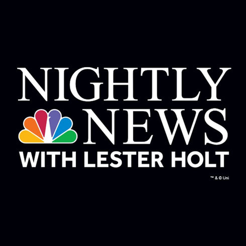 NBC Nightly News with Lester Holt Logo Ceramic Mug, Black 15 oz