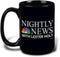 NBC Nightly News with Lester Holt Logo Ceramic Mug, Black 15 oz