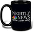 NBC Nightly News with Lester Holt Logo Ceramic Mug, Black 15 oz