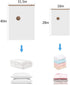 makeups35 Vacuum Storage Bags, Space Saver Bags with Hand Pump for Travel! Vacuum Storage Compression Bag for Clothes, Bedding, Towel, Blankets, Pillows, Comforters, 80% More Storage(3 Jumbo&3 Small)