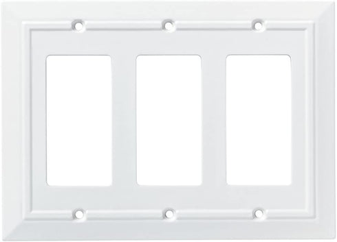 Franklin Brass W35250-PW-C Classic Architecture Triple Decorator Wall Plate/Switch Plate/Cover, White