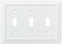 Franklin Brass W35249-PW-C Classic Architecture Triple Switch Wall Plate/Switch Plate/Cover, White, Single