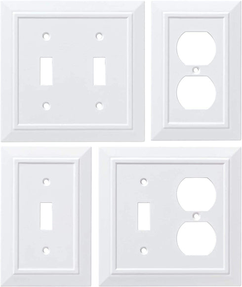 Franklin Brass W35246-PW-C Classic Architecture Switch/Decorator Wall Plate/Switch Plate/Cover, White