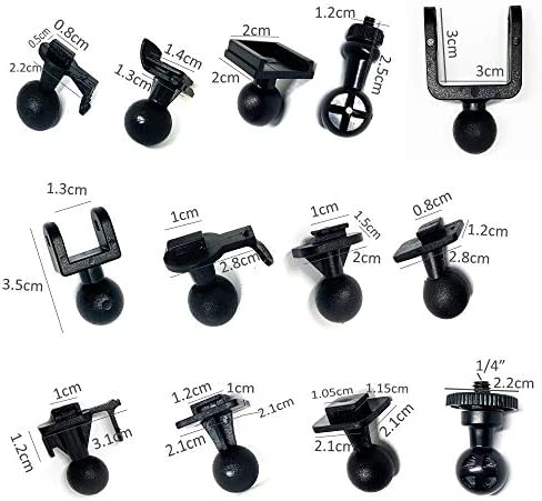 OctinPris Dash Camera Suction Cup Mount Dashcam Mounts Holder with 13 Ball Joints Adapter for Vehicle Video Recorder Windshield & Dashboard for Dash Car DVR Camera GPS