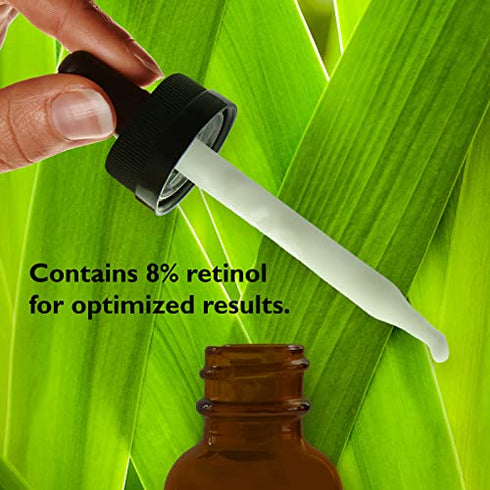 8% Retinol Complex Face Serum – Anti-Aging, Brightening Neck & Facial Serum Helps Firm, Smooth, & Nourish Skin with Lactic Acid, Vitamin A, & Retinyl Palmitate – Anti Wrinkle Serums by LaClaire, 15 ml
