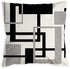Black and White Throw Pillow Covers Silver Grey Modern Square Geometric Soft Decorative Throw pillows for Couch Bed Bedroom Sofa Set of 4 Outdoor Pillows for patio furniture 18 x 18 Inches.