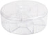 Mind Reader Acrylic Storage & Organizer 6 Compartment Tea Bag Holder with Lid, Round Pantry Organizer for Kitchen, Clear, Clear Round, Clear Round