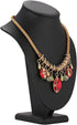 Necklace Jewelry Display Stand - Polmart Black Leatherette Tall Necklace Chain Jewelry Bust Display Holder Stand Necklace Pendant Holder Bust Stand Storage Decoration & Presentation (H:10.2")