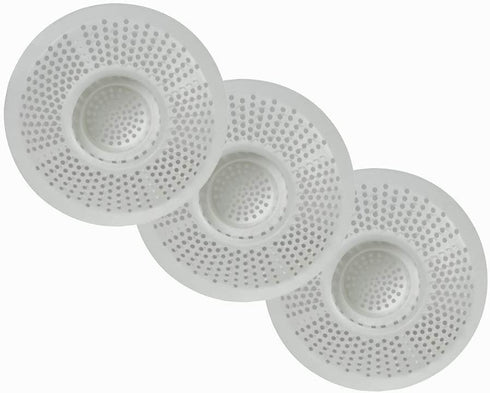 Evriholder Bathtub Drain Hair Catcher, Plastic Bathtub Drain Cover & Shower Drain Hair Catcher for Bathroom, perfect fit for your Shower Drain Cover - Pack of 3
