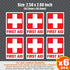 (2.50 x 2.00 inch) Waterproof UV Lamination Fade-Resistant Cross Symbol Safety Sign Vinyl Sticker for First AID Box/Kit Decal