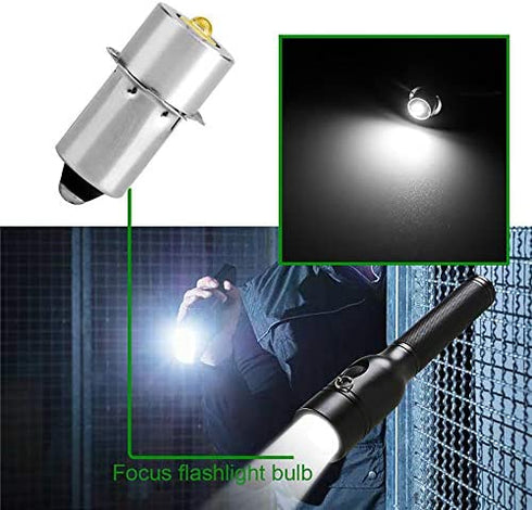 TRLIFE LED Flashlight Bulb DC4-24V, Maglite LED Conversion Kit for 3-16 C&D Cells Maglite Flashlights Torch, P13.5S PR2 3W Maglite Replacement Bulbs 12V 18V Flashlight Maglite Bulb(1 Pack)