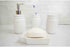 Home Basics Rustic Mason Jar 4 Piece Décor Bathroom Accessories Set, includes Lotion Pump Dispenser, Toothbrush Holder, Cup Tumbler, and Soap Dish , White