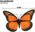 AQUEENLY Monarch Butterfly Decorations, 4.72'' Orange Premium Artificial Monarch Butterfly to Decorate for Craft, Home, Wall, Wedding, Party (12 Pcs)