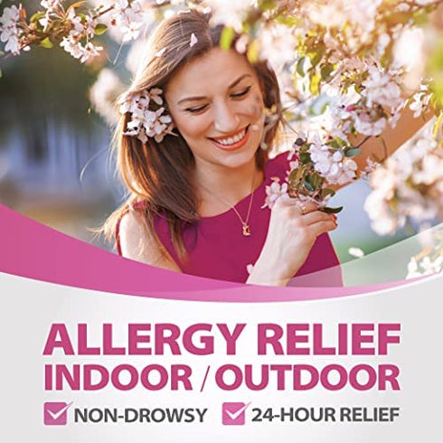 HealthA2Z Fexofenadine Hydrochloride 180mg, Antihistamine for Allergy Relief ,Non-Drowsy,24-Hour, 120 Count Coated Caplets,Compare to Allegra Active Ingredient