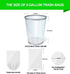 Clear Medium Garbage Bags FORID 8 Gallon Trash Bags 30 Liter Wastebasket Bin Liners 220 Count Plastic Trash Bags for Bathroom Bedroom Office Trash Can