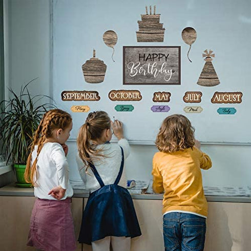 58 Pieces Happy Birthday Decorations for Classroom Mini Bulletin Board Set for Students, Birthday Banner Poster Accents for School Kids