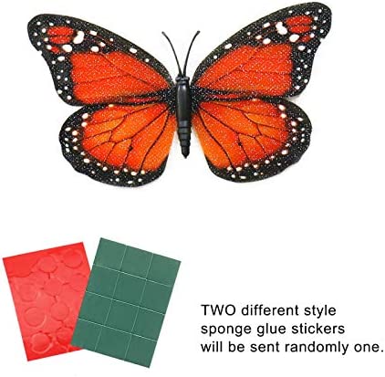 AQUEENLY Monarch Butterfly Decorations, 4.72'' Orange Premium Artificial Monarch Butterfly to Decorate for Craft, Home, Wall, Wedding, Party (12 Pcs)