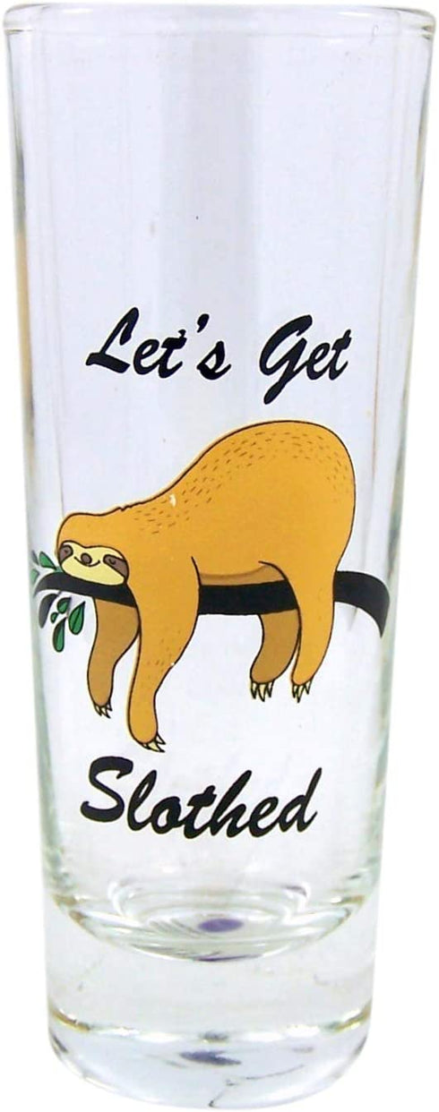 Let's Get Slothed Assorted Sloth Shot Glass Gift Set, Set of 4