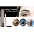 Eyebrow Pen,MoonKong 4 Point Eyebrow Pencil Waterproof Eye Brown Makeup,Eyebrow Kits with 3 Eyebrow Stencil,1 Brow Razor(2# Brown)